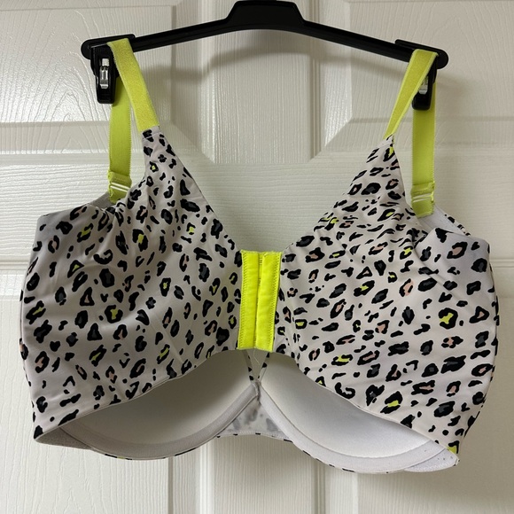 Torrid neon and leopard print bra: Good used shape - Picture 3 of 6